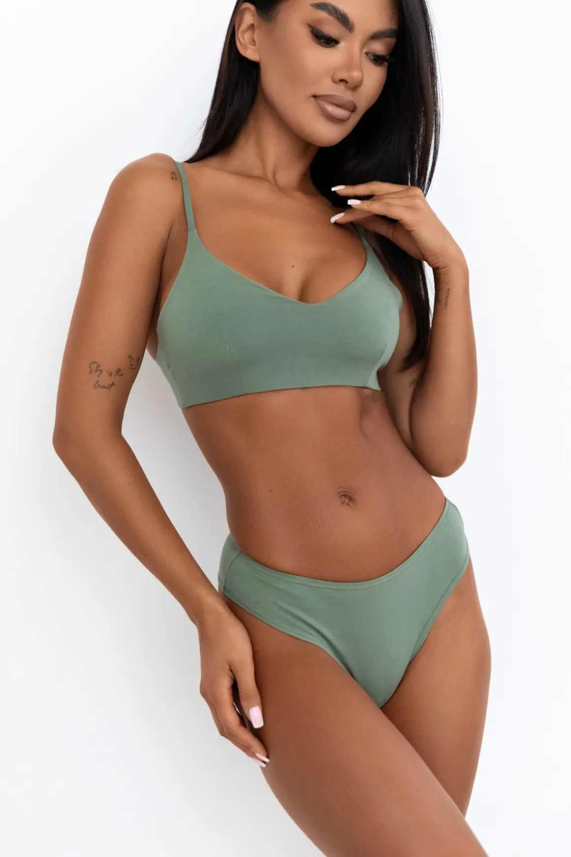 Deli Plunge Bustier Sage