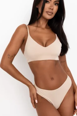 Deli Plunge Bustier Sand