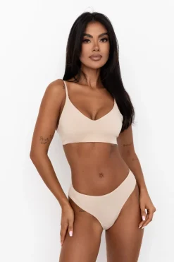 Deli Plunge Bustier Sand