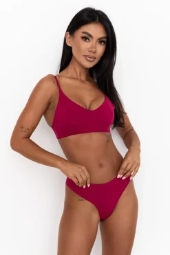 Deli Plunge Bustier Sangria