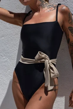 Dodatkowy pasek bikini tie do personalizacji beżowy sand