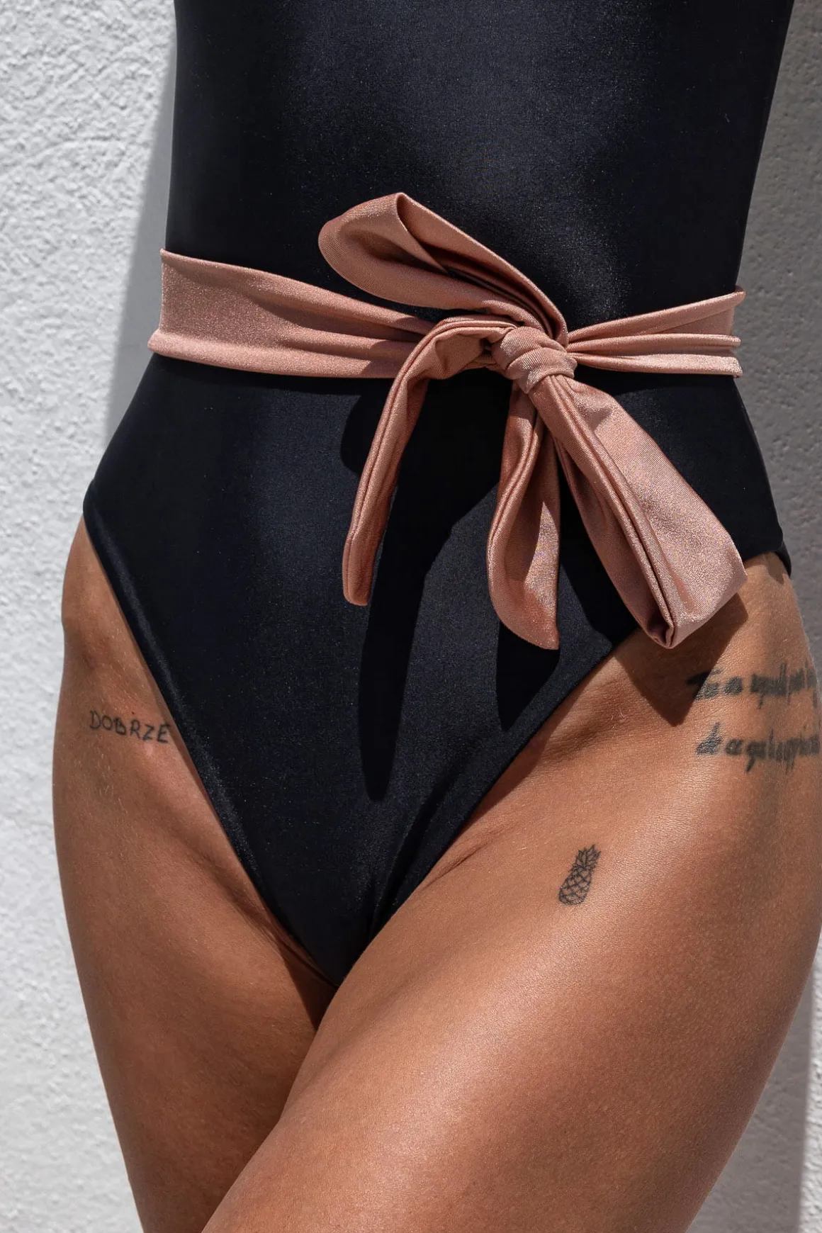 Dodatkowy pasek bikini tie do personalizacji brudny róż paraiso