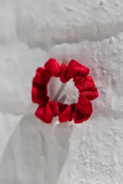 Gumka do włosów mini scrunchie Scarlet czerwony