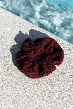 Gumka do włosów scrunchie burgund vino