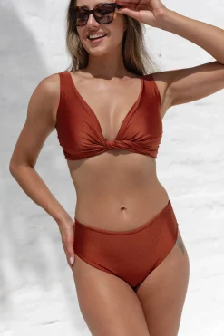 High waist Rust