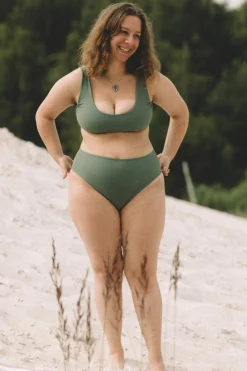 High waist Sage