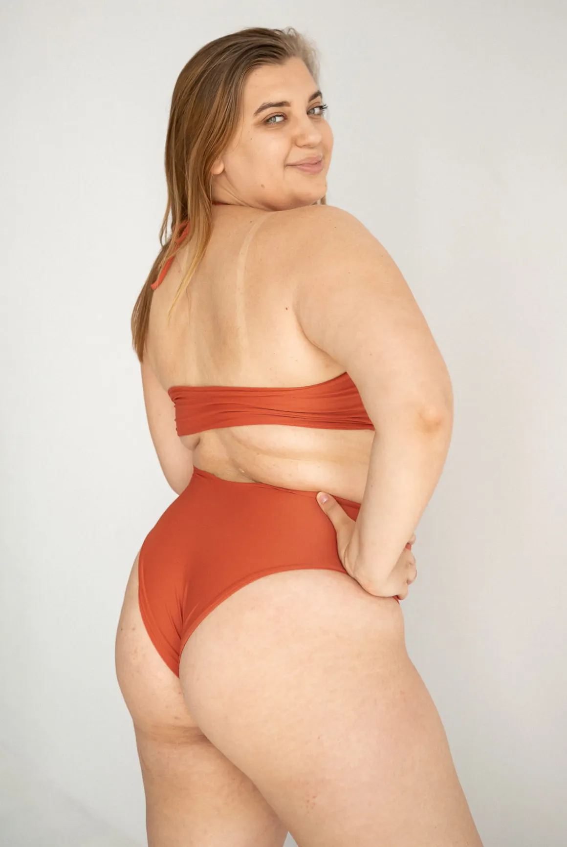 High waist Terracotta
