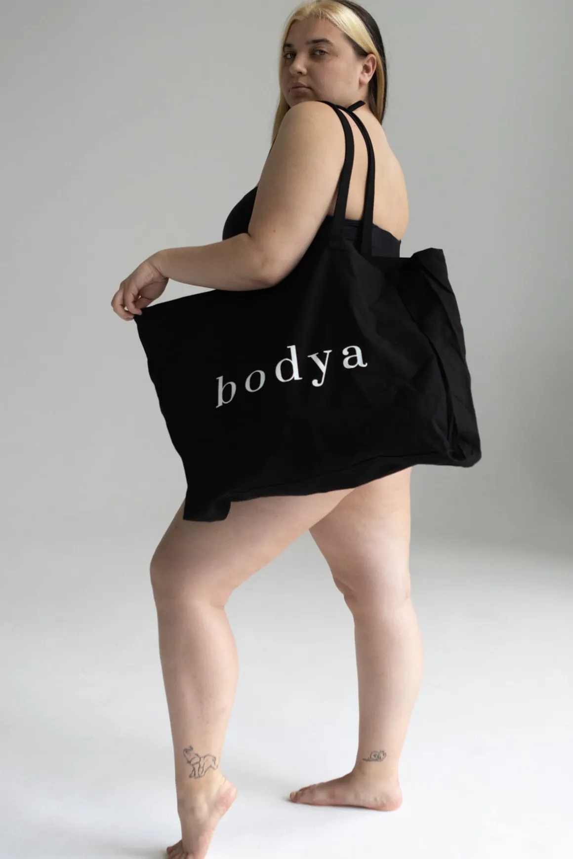 Nero maxi bag-Torba plażowa bawełniana maxi bag